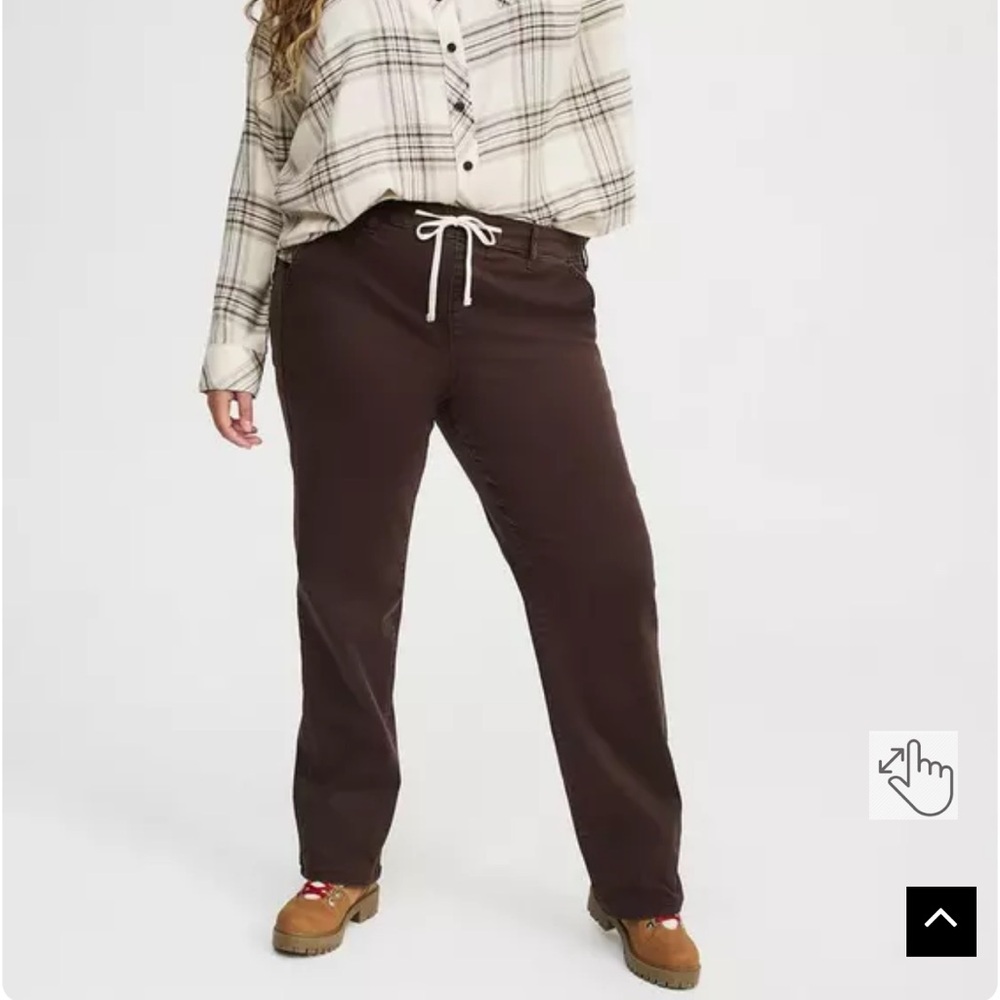 NWT torrid Brown Straight-Leg Drawstring Pants